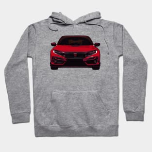 Red Civic Type R Illustration Hoodie